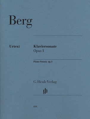 Piano Sonata Op 1 - Urtext Edition Sheet Music for Piano Solo by Alban Berg