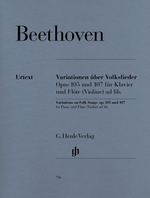 Variations on Folk Songs Op 105 and 107 for Flute and Piano