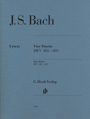 Bach - 4 Duets BWV802-805 Without Fingering - Piano Solo Sheet Music Henle HN1161