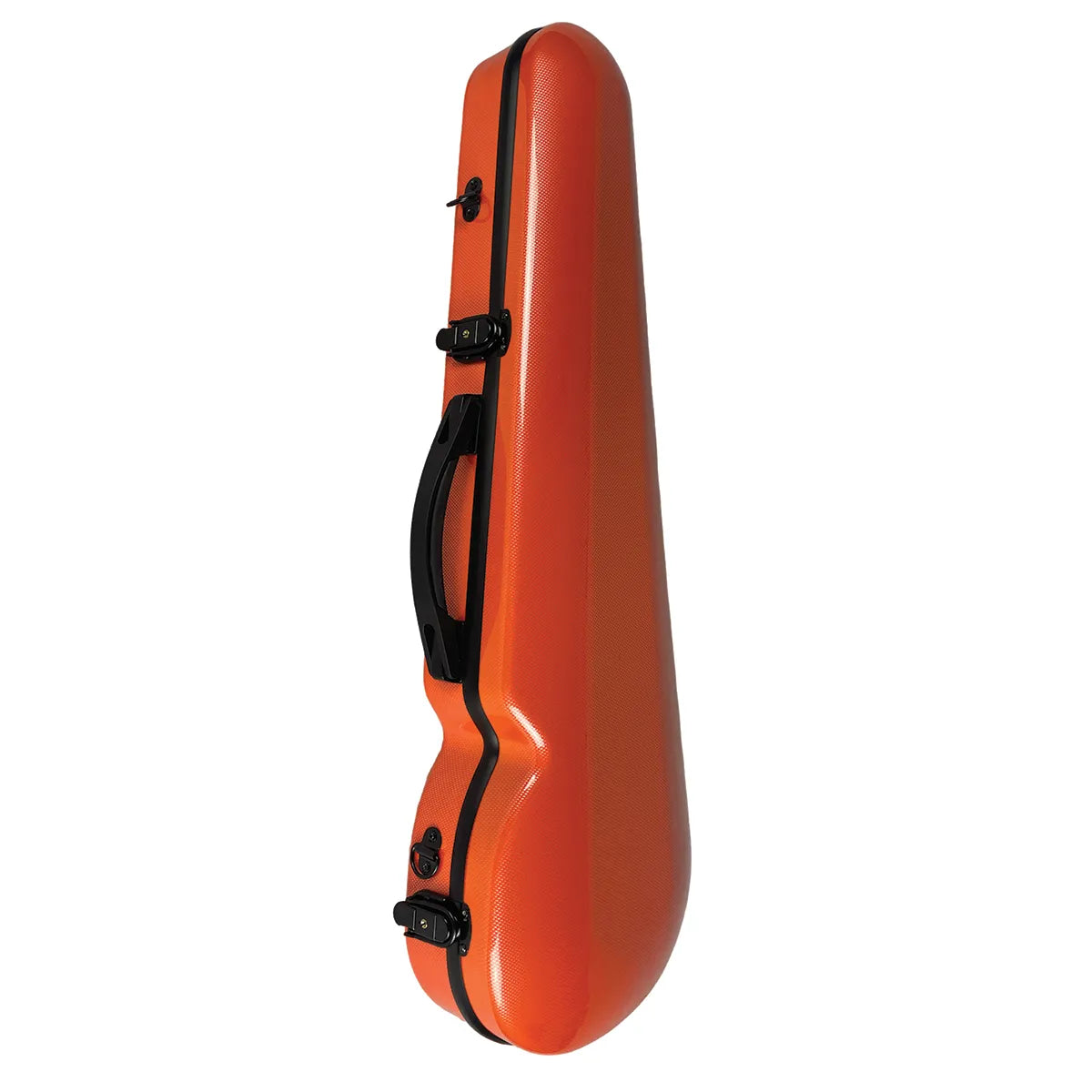 VIVO Shaped Case Orange for 4/4 Violin / 14" Viola with Backpack Straps, Hygrometer, and Accessories Compartment