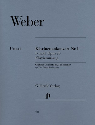 Clarinet Concerto in F Minor Op 73 No 1 with Piano Reduction by Carl Maria von Weber