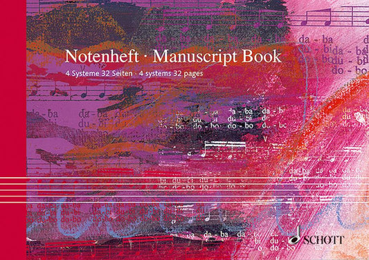 Schott A5 Manuscript Landscape 32 Pages 4 Stave SKK53