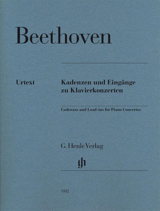 Beethoven Cadenzas and Lead-ins for Piano Concertos - Piano Solo Sheet Music Henle HN1182