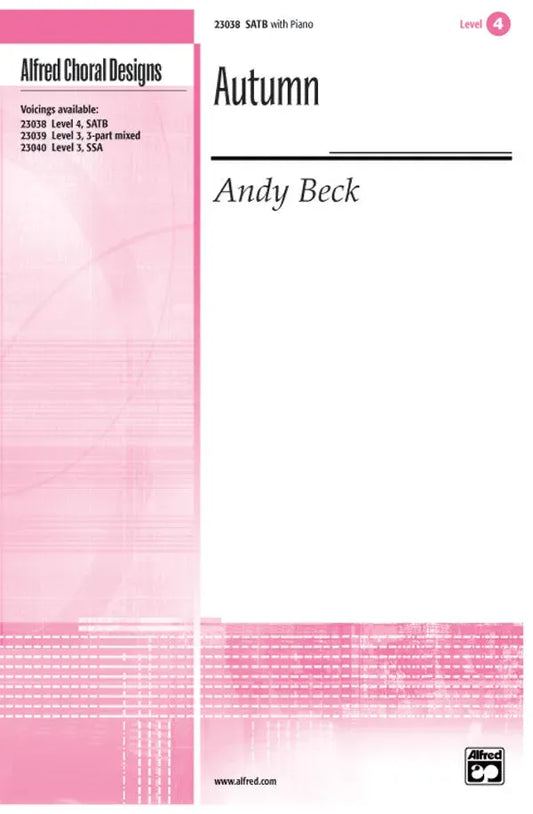 Autumn SATB Choral Sheet Music Level 3