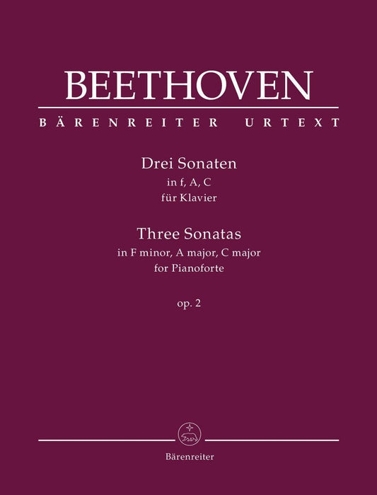 Beethoven Piano Sonatas Op 2 No 1-3 Sheet Music for Solo Piano
