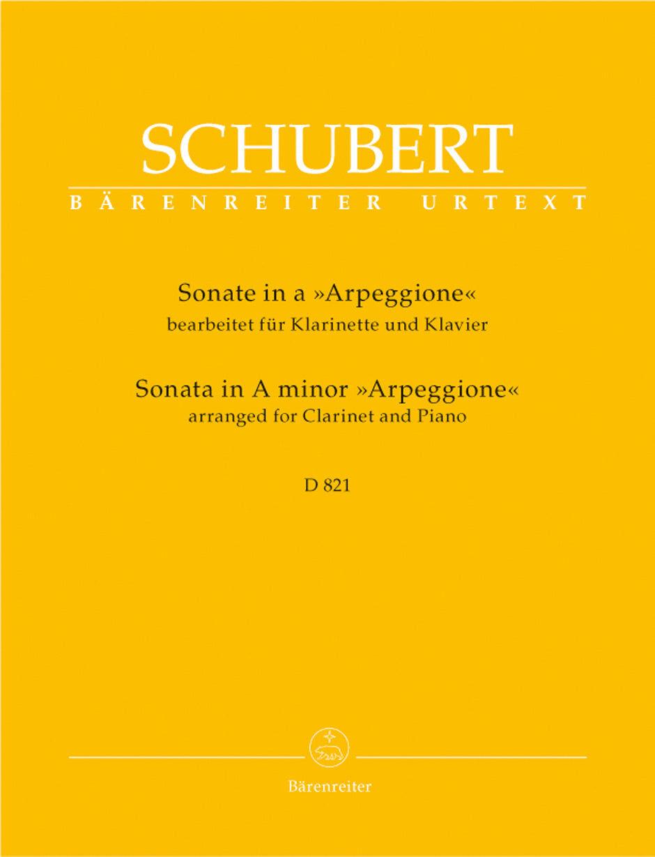Arpeggione Sonata in A Minor D 821 for Clarinet and Piano Sheet Music