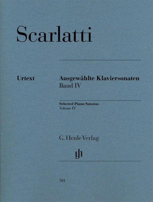 Selected Piano Sonatas Volume 4 by Domenico Scarlatti - Urtext Edition