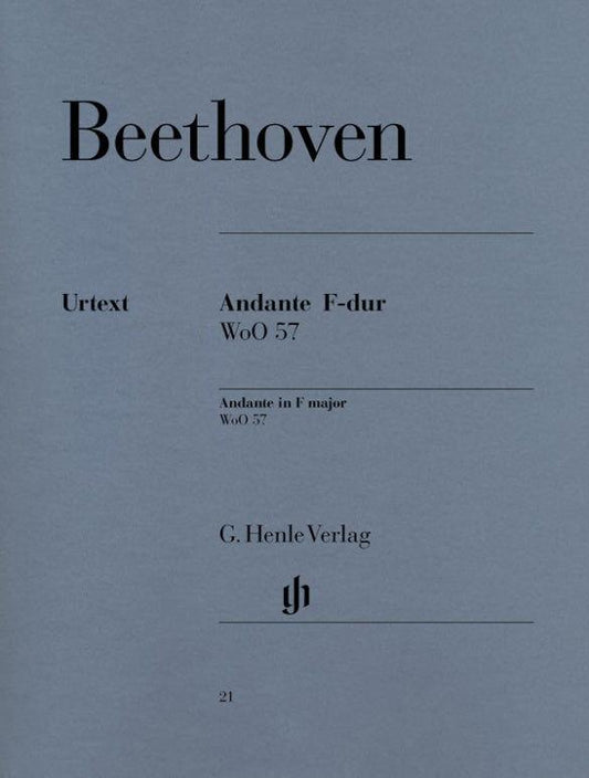 Andante in F Major WoO 57 Piano Solo Sheet Music