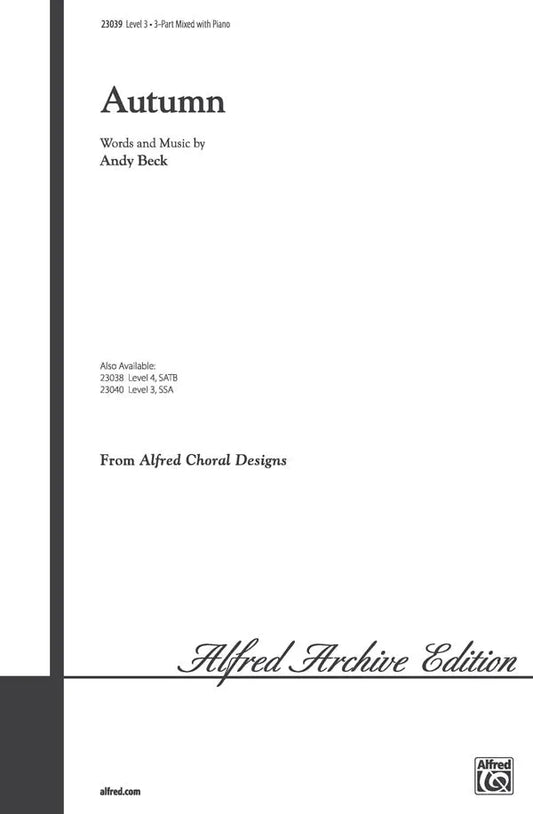Autumn 3 Pt Mix/Pno Level 3 Choral Sheet Music