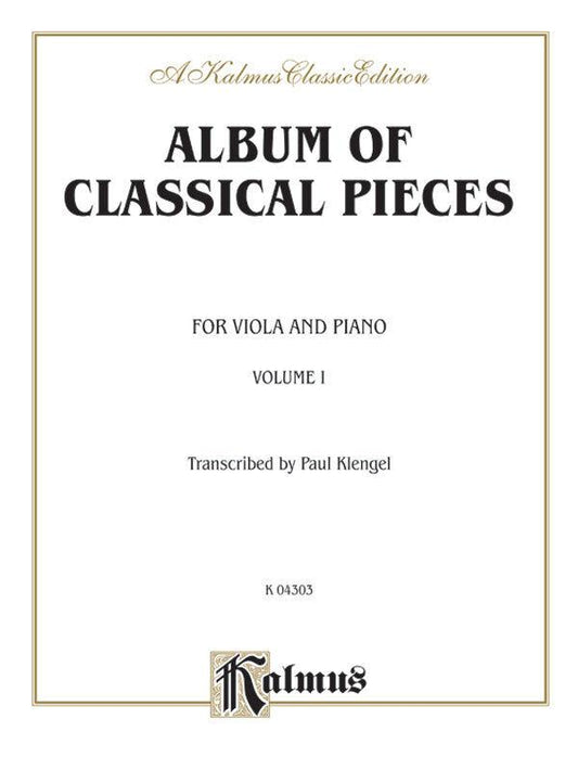Classical Pieces for Viola & Piano Vol 1 - Sheet Music Transcribed by Julius Klengel