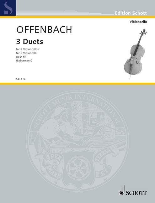 Offenbach Three Duets for 2 Cellos, Op 51 - Concert Band Sheet Music