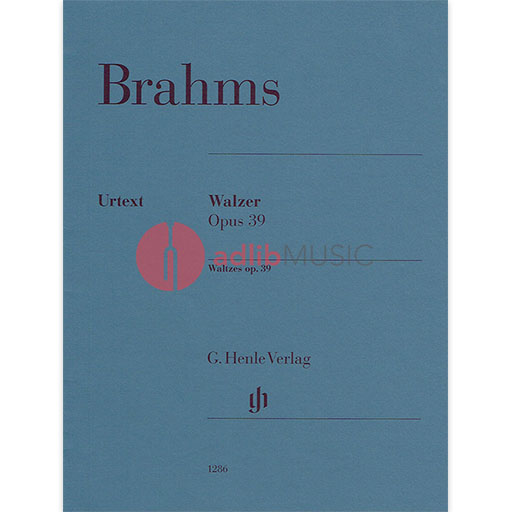 Brahms - 16 Waltzes Op. 39 for Piano Solo - Henle HN1286