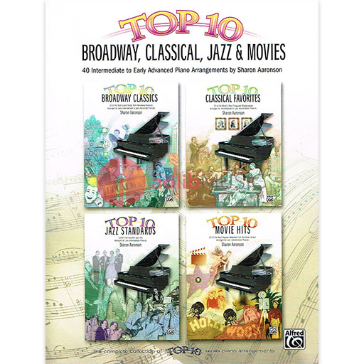 Top 10 Broadway Classical Jazz and Movies Piano Sheet Music Collection