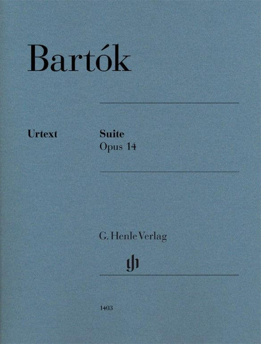 Bartok Suite Op 14 for Piano - Henle Urtext Edition with Appendix Andante Movement