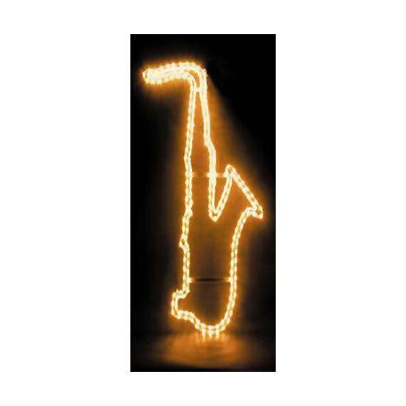 MBT Lighting SL3OR Saxophone Shaped Orange Rope Lighting