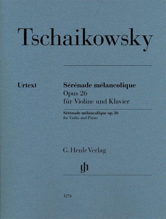 Tchaikovsky Serenade Melancolique Op 26 for Violin and Piano Accompaniment Sheet Music