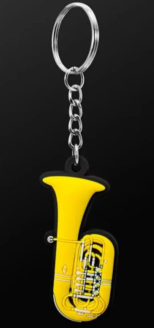 Musician Designer Tuba Keyring - 3D PVC Music Keychain, Durable, Gift Envelope Included, Perfect for Keys & Bags