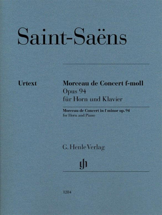 Morceau de Concert Op 94 for Horn and Piano by Saint-Saens - Henle HN1284