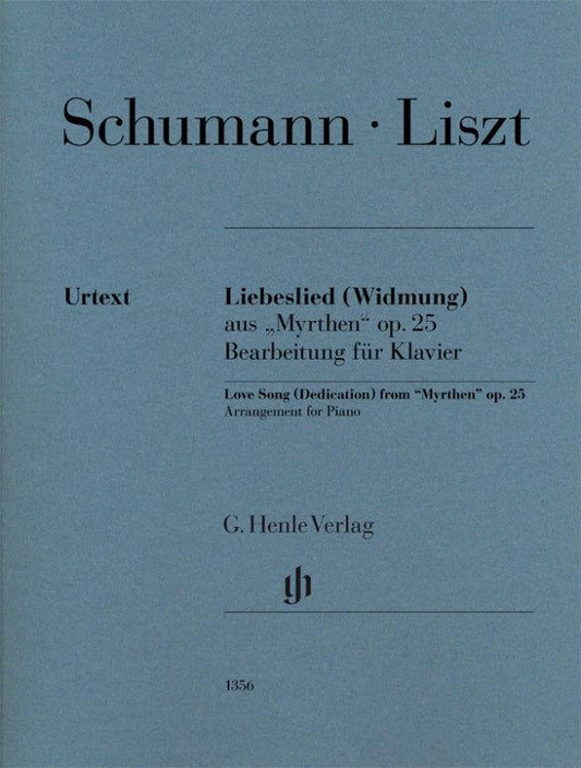 Love Song Dedication Piano Solo Sheet Music by Schumann, Arranged by Liszt, Henle HN1356