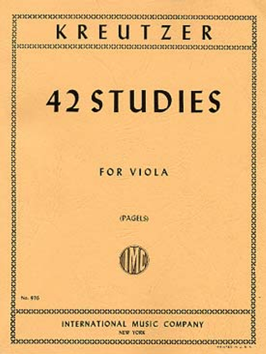 Kreutzer 42 Studies for Viola IMC976