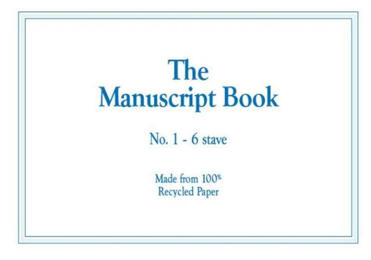 Manuscript Book 1 — 6-Stave, 16pp Stapled, Recycled (All Music Publishing)