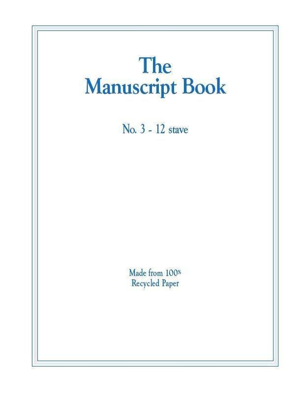 Manuscript Book 3 — 12-Stave, 20pp Stapled, Recycled (All Music Publishing)