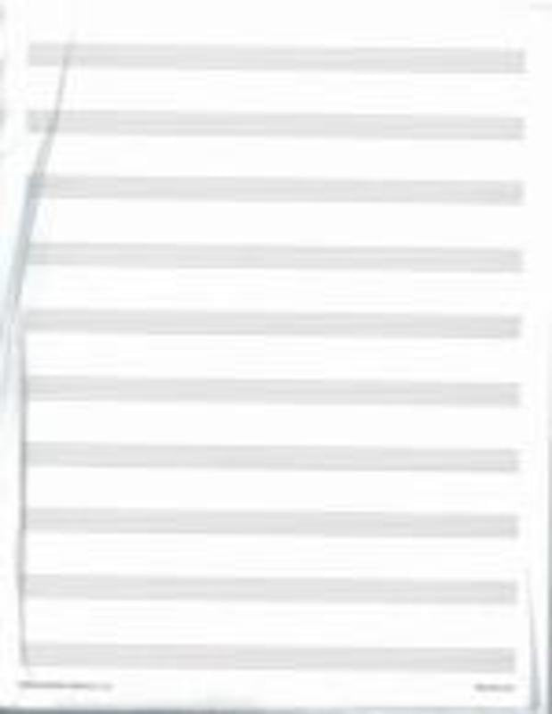 Manuscript Paper 25-Pack No. 2A — 10-Stave Single Sheet