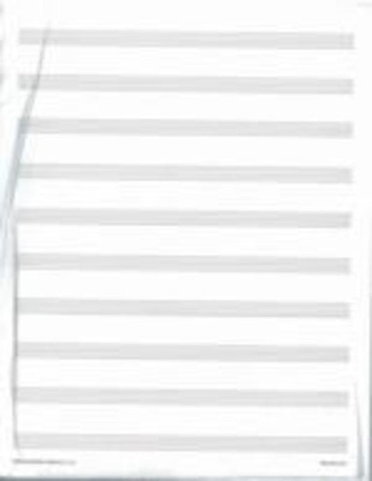 Manuscript Paper 25-Pack No. 2A — 10-Stave Single Sheet