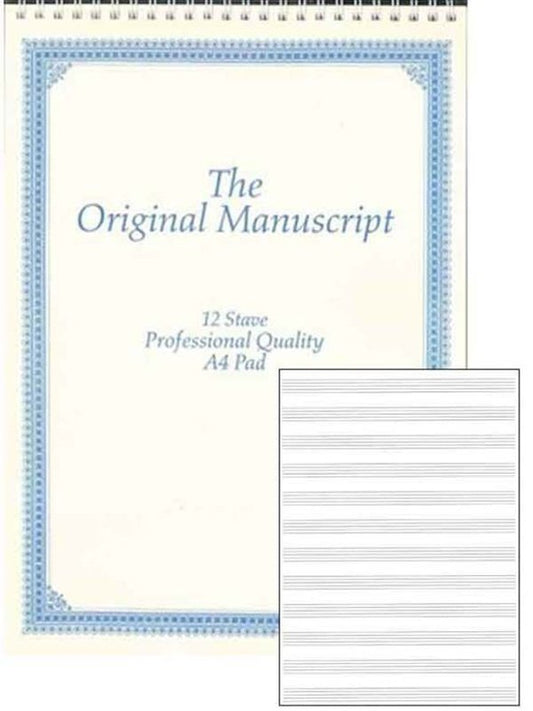 Original Manuscript A4 — 12-Stave, 50pp Spiral Top (All Music Publishing)
