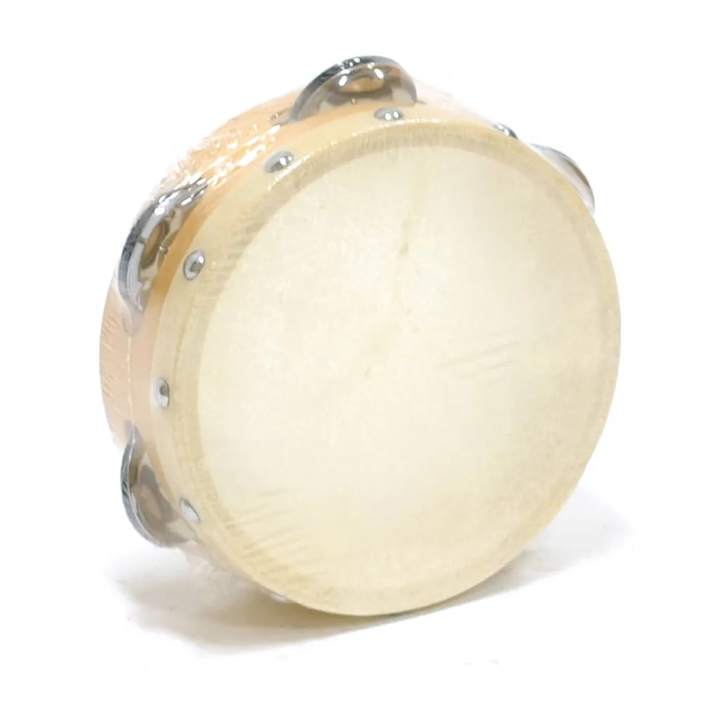 OneTribe 6in Tambourine with Skin Head and 4 Jingles