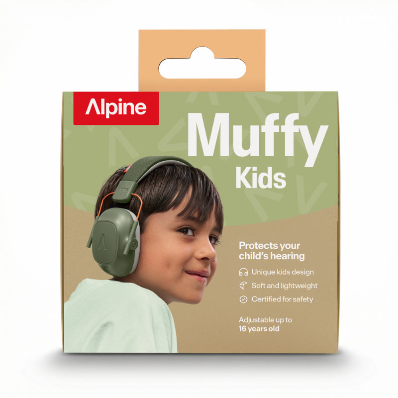 Alpine Muffy Kids Earmuffs Green for Hearing Protection and Focus — view 4