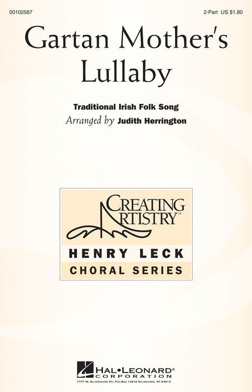 Gartan Mother's Lullaby — 2-Part Choral Score (Hal Leonard)