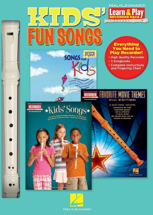 Kids Fun Songs Pack — 3 Books/Recorder Pack (Hal Leonard)