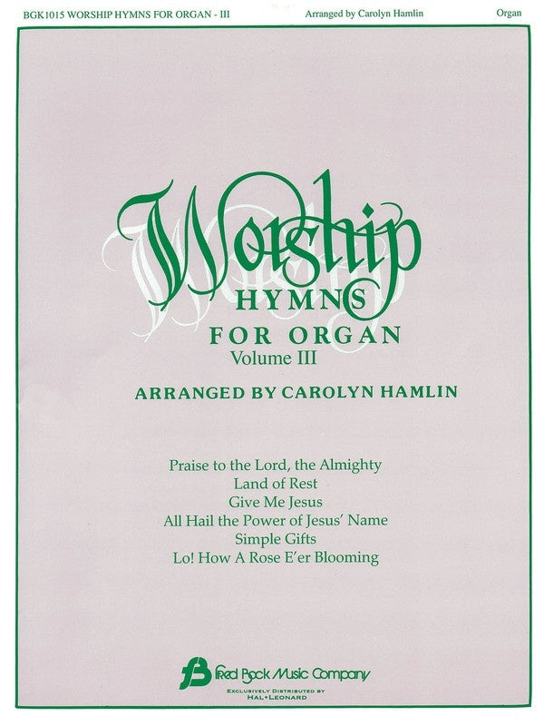 Worship Hymns For Organ V3 (Softcover Book)
