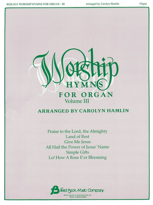 Worship Hymns For Organ V3 (Softcover Book)