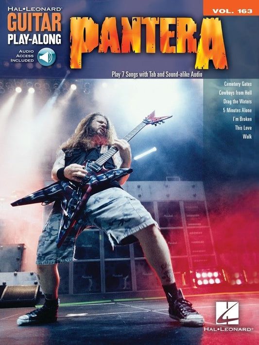 Pantera — Guitar Play-Along Vol. 163, Book/Online Audio (Hal Leonard)