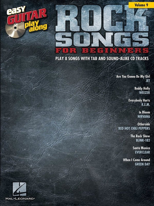 Rock Songs for Beginners — Easy Guitar Play-Along Vol. 9, Book/CD (Hal Leonard)