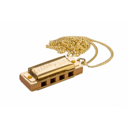 Hohner Little Lady Gold Plated Harmonica with Necklace
