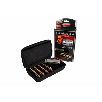 Hohner Marine Band 1896 Harmonica 5-Pack in C, D, E, G, A Major — view 2
