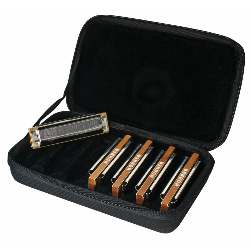 Hohner Marine Band 1896 Harmonica 5-Pack in C, D, E, G, A Major — view 4
