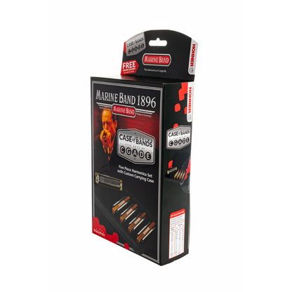 Hohner Marine Band 1896 Harmonica 5-Pack in C, D, E, G, A Major