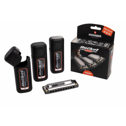 Hohner Rocket Pro Pack C, G, A Major Harmonica — view 2