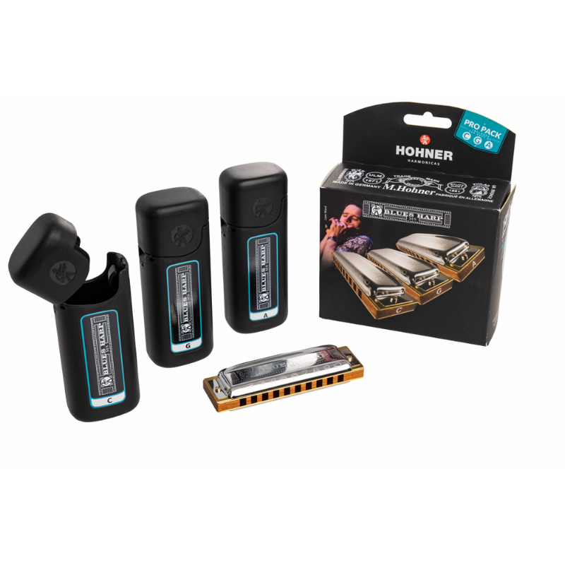 Hohner Blues Harp ProPack Harmonica Set in C, G, A Major — view 2