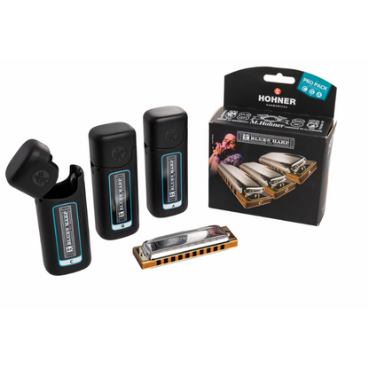 Hohner Blues Harp ProPack Harmonica Set in C, G, A Major — view 2