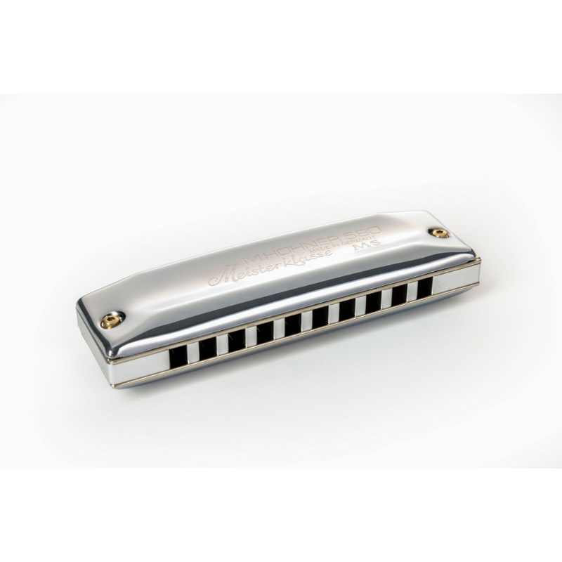 Hohner Meisterklasse D-Major Harmonica with Chrome Plated Covers and Anodized Aluminium Comb