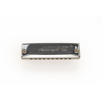 Hohner Meisterklasse E-Major Harmonica with Chrome Plated Covers and Anodized Aluminium Comb — view 3