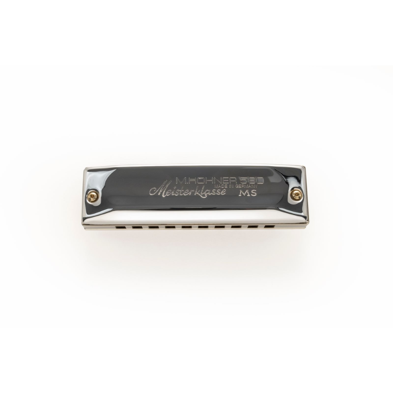 Hohner Meisterklasse F-Major Harmonica with Chrome Plated Covers and Anodized Aluminium Comb — view 3