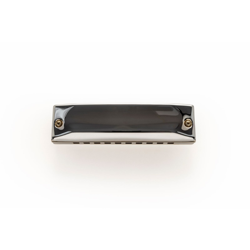 Hohner Meisterklasse G-Major Harmonica with Chrome Covers and Anodized Aluminium Comb — view 4