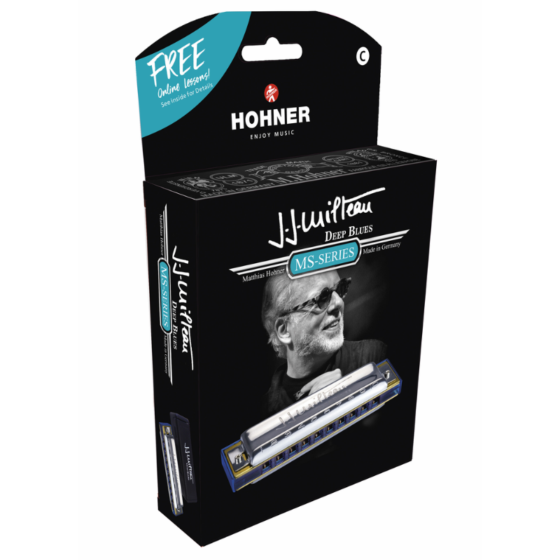 Hohner Jean Jacques Milteau G-Major Harmonica Trans Blue — view 5