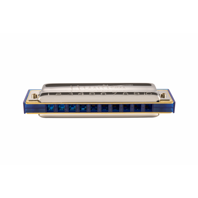 Hohner Jean Jacques Milteau Bb-Major Trans Blue Harmonica — view 2